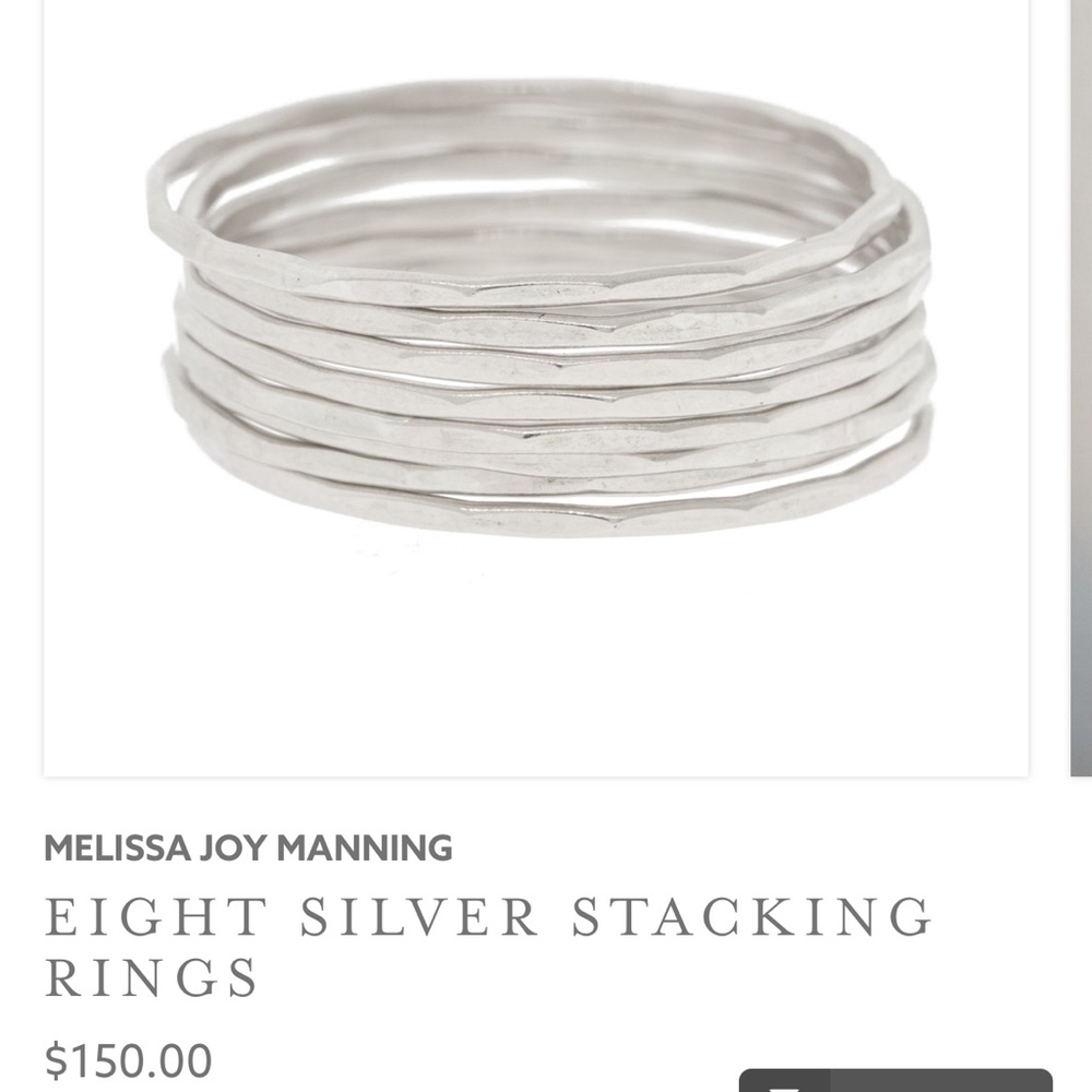 Melissa Joy Manning Eight Silver Stacking Rings